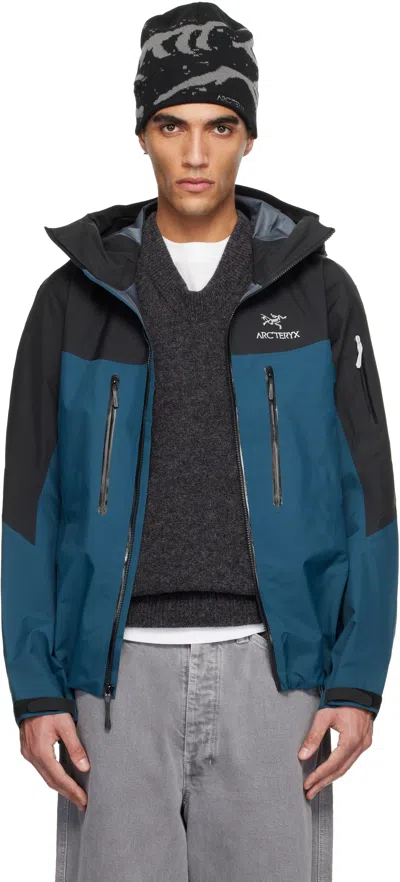 Arc'teryx Black & Navy Alpha Sv Jacket