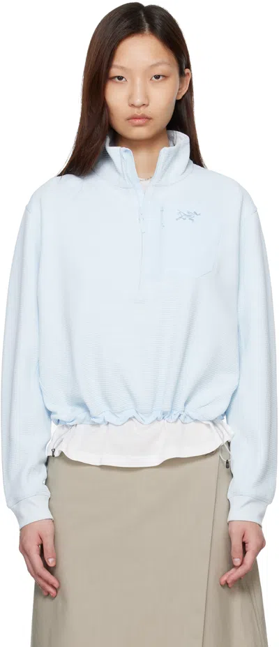 Arc'teryx Blue Olera Zip Neck Sweatshirt