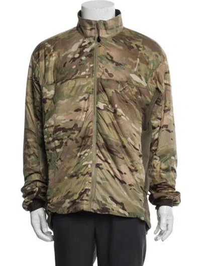 Pre-owned Arc'teryx Camouflage Print Performance Jacket In Green