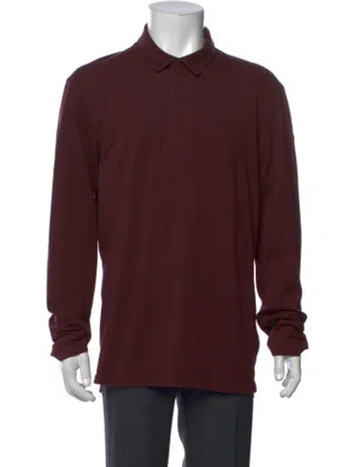 Pre-owned Arc'teryx Collar Long Sleeve Polo Shirt In Burgundy