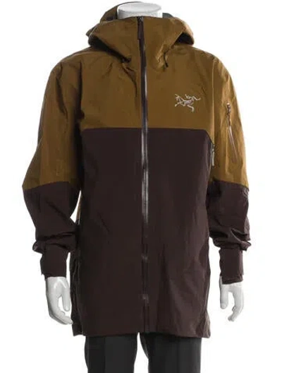 Pre-owned Arc'teryx Colorblock Pattern Parka In Brown