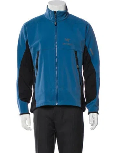 Pre-owned Arc'teryx Colorblock Pattern Windbreaker In Blue