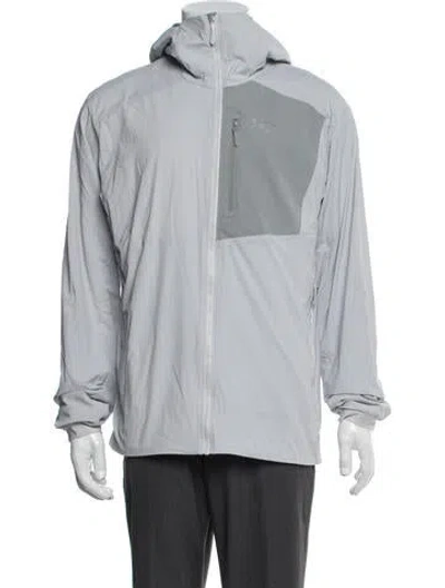 Pre-owned Arc'teryx Colorblock Pattern Windbreaker In Gray
