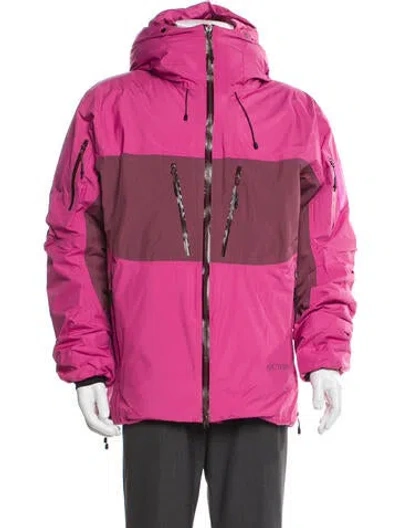 Pre-owned Arc'teryx Colorblock Pattern Windbreaker In Pink