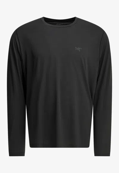 Arc'teryx Cormac Long-sleeved T-shirt In Black