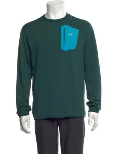 Pre-owned Arc'teryx Crew Neck Long Sleeve Sweatshirt In Green
