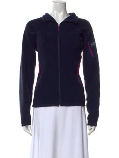 Pre-owned Arc'teryx Crew Neck Long Sleeve Top In Blue