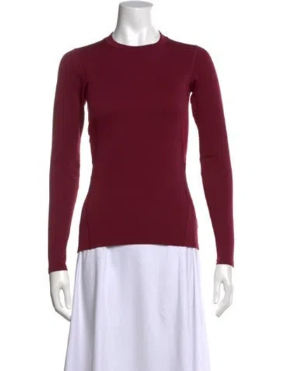Pre-owned Arc'teryx Crew Neck Long Sleeve Top In Burgundy