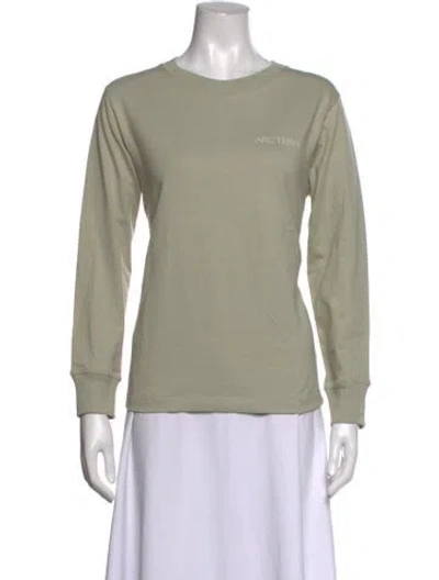 Pre-owned Arc'teryx Crew Neck Long Sleeve Top In Green