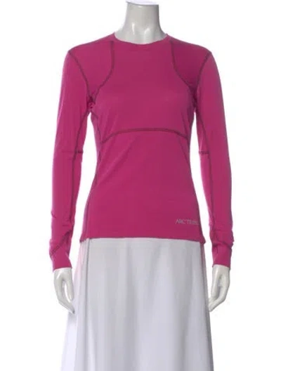 Pre-owned Arc'teryx Crew Neck Long Sleeve Top In Pink