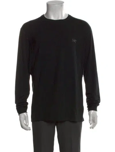 Pre-owned Arc'teryx Crew Neck Long Sleeve T-shirt In Black