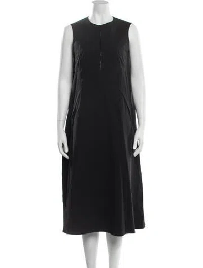 Pre-owned Arc'teryx Crew Neck Midi Length Dress In Black