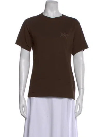 Pre-owned Arc'teryx Crew Neck Short Sleeve T-shirt In Brown