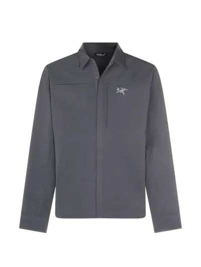 Arc'teryx Cronin Logo-embroidered Shirt Jacket In Grey