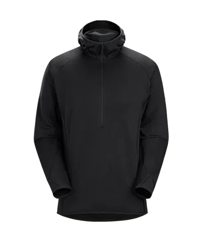 Arc'teryx Delta Ar 1/2 Zip Hoodie In Black