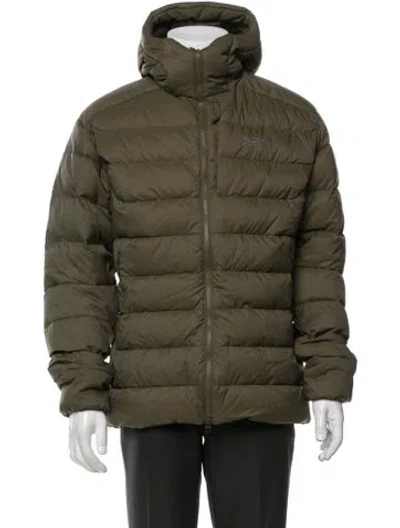 Pre-owned Arc'teryx Down Puffer Coat In Green