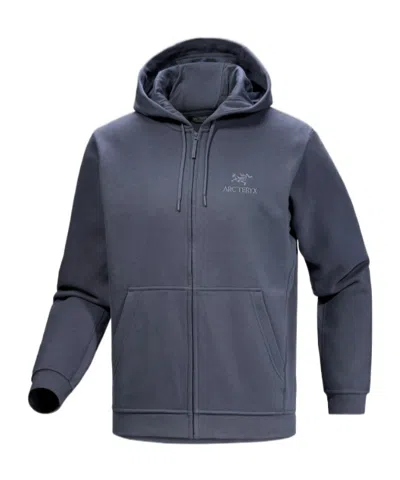Arc'teryx Emblem Fleece Full Zip Hoody Men's In Blue