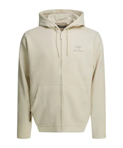 Arc'teryx Emblem Fleece Full Zip Hoody Men's In Neutral