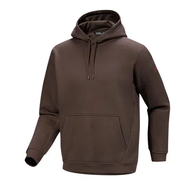 Pre-owned Arc'teryx Emblem Fleece Hoodie 'brown' | Men's Size Xxl
