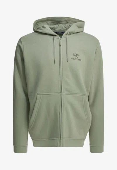 Arc'teryx Emblem Fz Zip-up Hooded Sweatshirt In Green