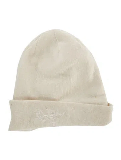 Pre-owned Arc'teryx Embroidered Logo Woven Beanie In Neutral