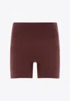 Arc'teryx Essent High-rise 5 Shorts In Burgundy