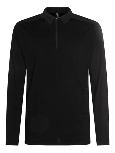 Arc'teryx Frame Long-sleeve Zip-neck Polo Shirt In Black