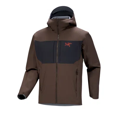 Pre-owned Arc'teryx Gamma Mx Moody Hoodie 'carob/black/dynasty' | Brown | Men's Size Xl