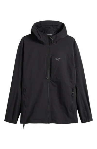 Arc'teryx Gamma Water Repellent Hooded Soft Shell Jacket In Black
