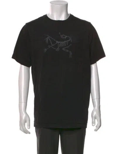Pre-owned Arc'teryx Graphic Print Crew Neck T-shirt In Black