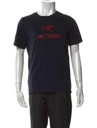 Pre-owned Arc'teryx Graphic Print Crew Neck T-shirt In Black