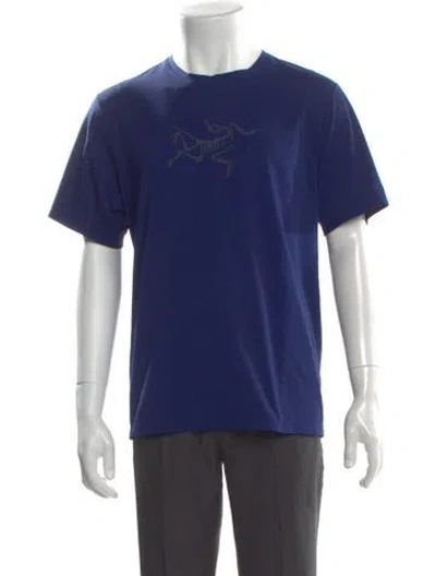 Pre-owned Arc'teryx Graphic Print Crew Neck T-shirt In Blue