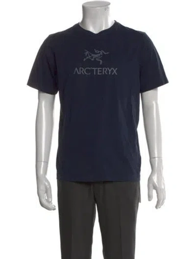 Pre-owned Arc'teryx Graphic Print Crew Neck T-shirt In Blue
