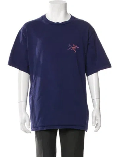Pre-owned Arc'teryx Graphic Print Crew Neck T-shirt In Blue