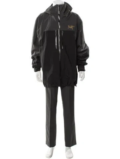 Pre-owned Arc'teryx Graphic Print Parka In Black
