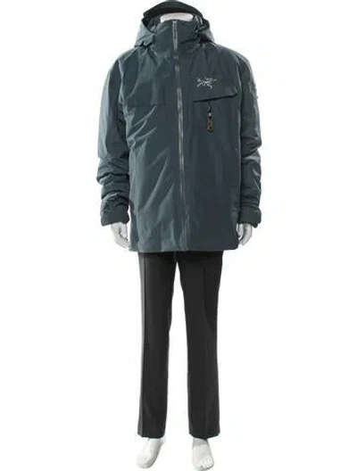 Pre-owned Arc'teryx Graphic Print Parka In Blue