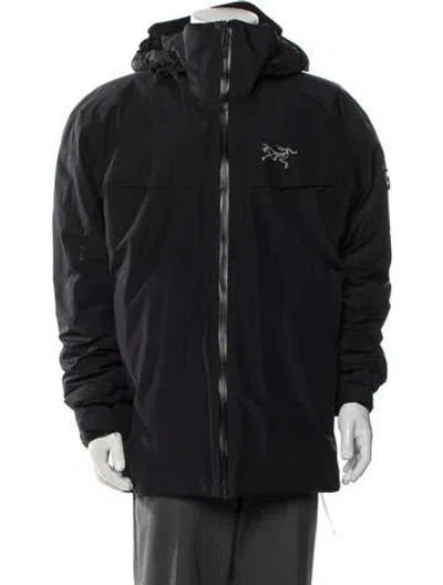 Pre-owned Arc'teryx Graphic Print Windbreaker In Black