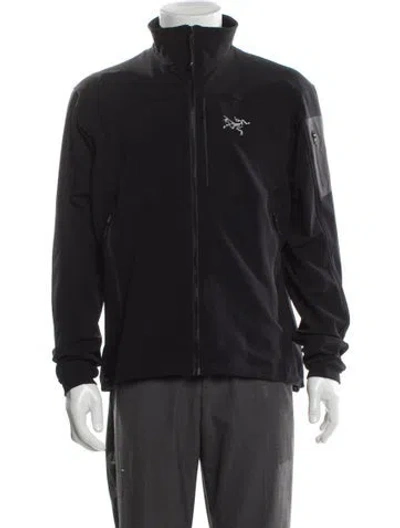 Pre-owned Arc'teryx Graphic Print Windbreaker In Black