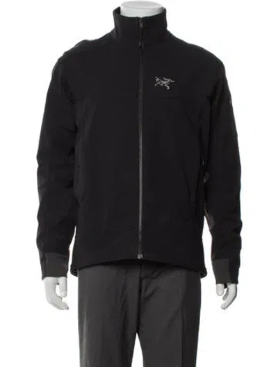 Pre-owned Arc'teryx Graphic Print Windbreaker In Black