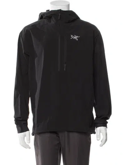 Pre-owned Arc'teryx Graphic Print Windbreaker In Black