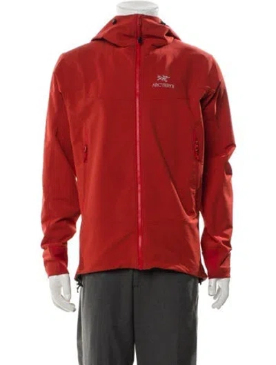 Pre-owned Arc'teryx Graphic Print Windbreaker In Orange