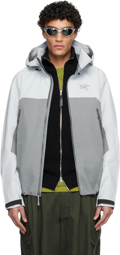 Arc'teryx Gray Beta Ar Jacket In White