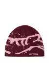 Arc'teryx Grotto Patterned Beanie Hat In Red