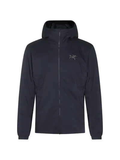Arc'teryx Hooded Logo-embroidered Jacket In Blue