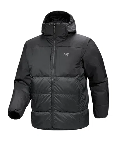 Arc'teryx Hooded Long-sleeved Down Jacket In Black