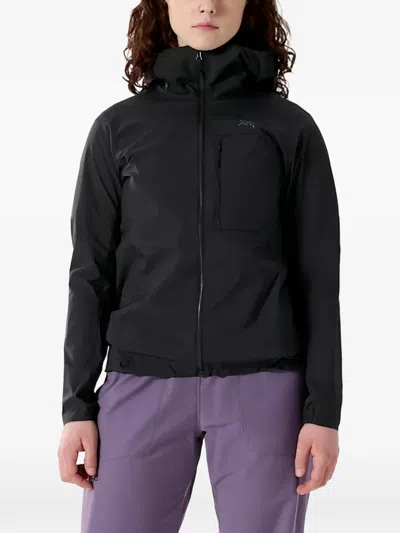 Arc'teryx Hooded Zip-up Jacket In Black