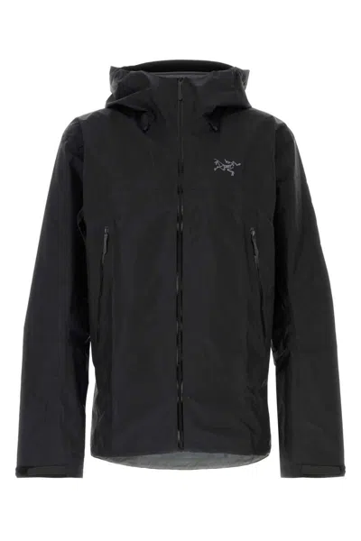 Arc'teryx Beta Lt Hooded Gore-tex Shell Jacket In Black