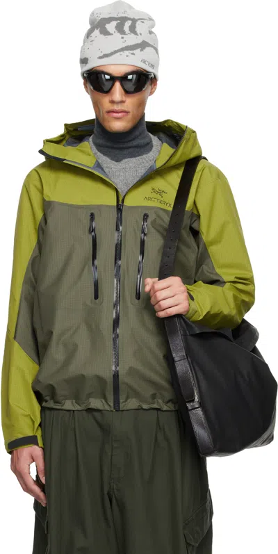 Arc'teryx Khaki Alpha Jacket In Green
