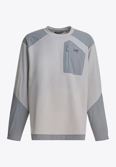 Arc'teryx Fleece Konseal Crewneck Sweatshirt In Gray