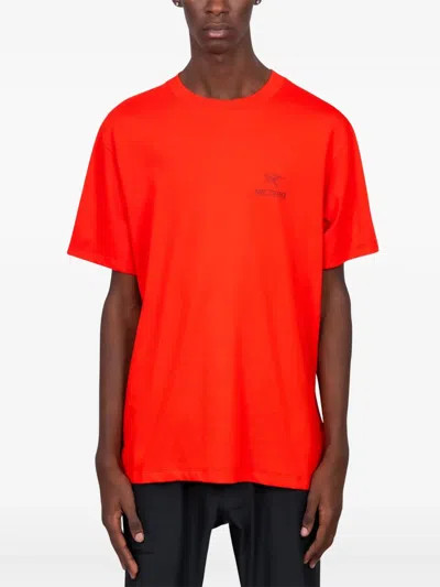Arc'teryx Kragg Cotton Bird Word T-shirt In Red